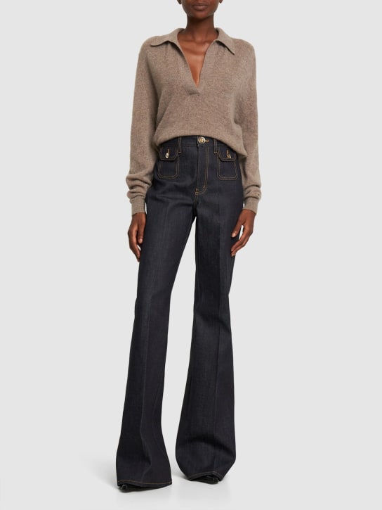 Giambattista Valli: Medium waist flared denim jeans - Mavi - women_1 | Luisa Via Roma