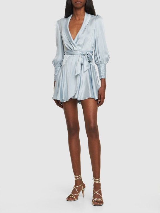 Zimmermann: Silk mini wrap dress - women_1 | Luisa Via Roma
