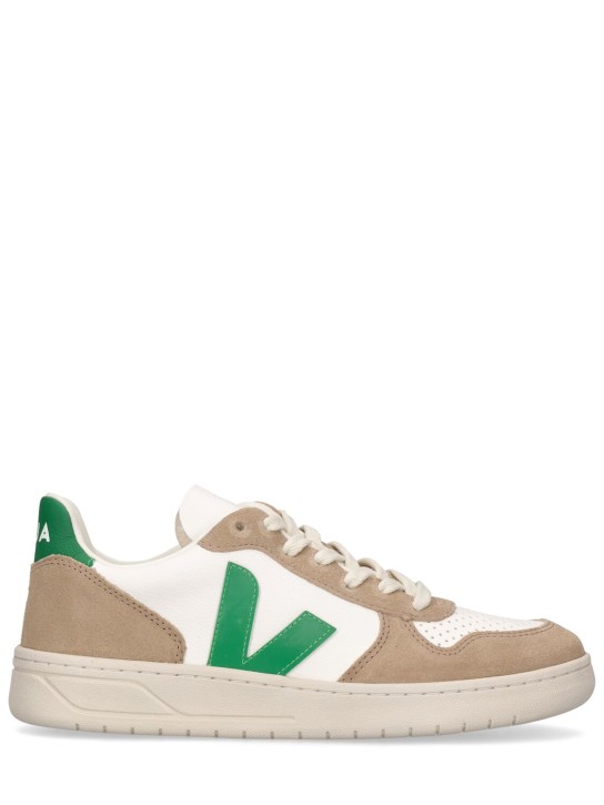 Veja: Sneakers aus Leder „V-10“ - Weiß/Beige - women_0 | Luisa Via Roma