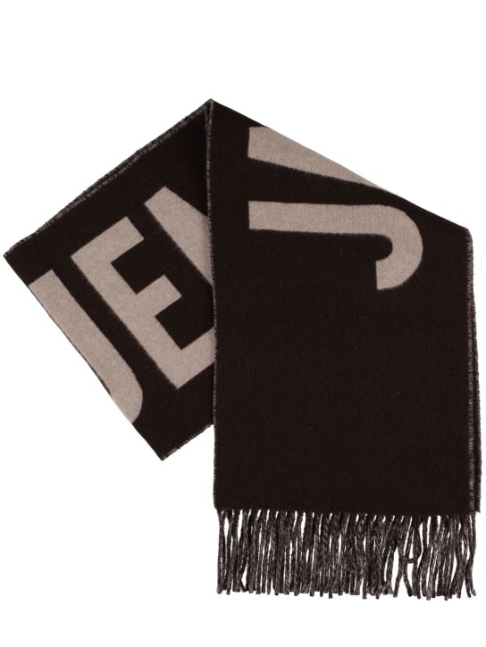 Echarpe Logo Virgin Wool Scarf in Brown - Jacquemus