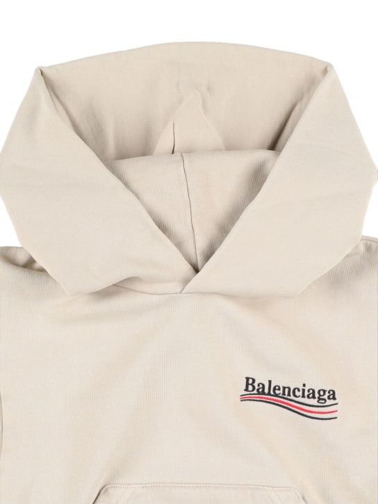 Balenciaga: Classic cotton hoodie - Light Beige - kids-girls_1 | Luisa Via Roma