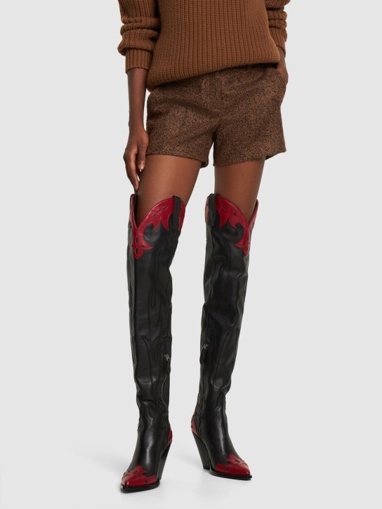 SONORA: 90mm Melrose leather over-the-knee boots - women_1 | Luisa Via Roma