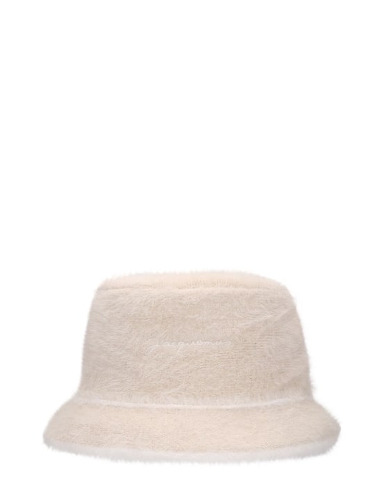 Jacquemus: Le Bob Neve bucket hat - Off-White - men_0 | Luisa Via Roma