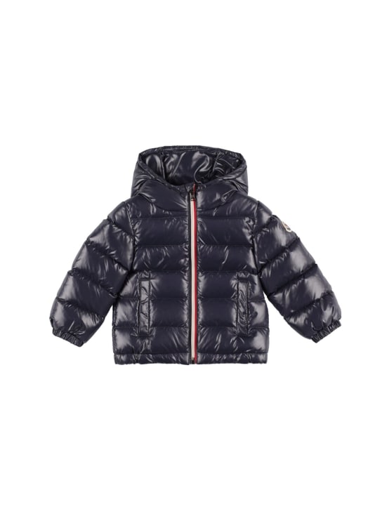 Moncler: New Aubert 다운 재킷 - 네이비 - kids-boys_0 | Luisa Via Roma