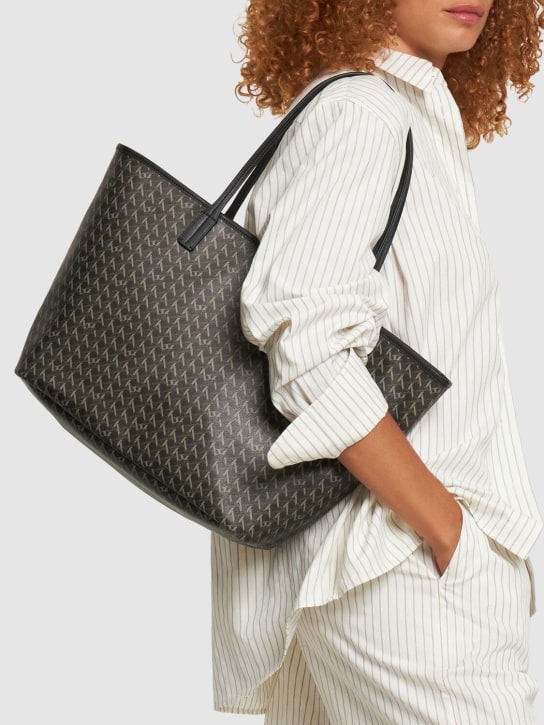 Tory Burch: Ever-Ready tote coated canvas bag - Black - women_1 | Luisa Via Roma