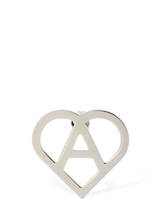 1017 Alyx 9sm: Heart logo mono earring - Silver - men_0 | Luisa Via Roma