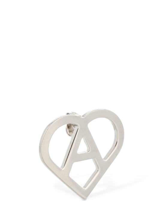 1017 Alyx 9sm: Heart logo mono earring - Silver - men_1 | Luisa Via Roma