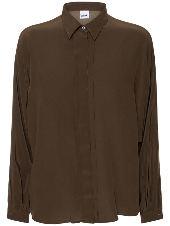 Silk crepe de chine loose shirt - Aspesi - Women | Luisaviaroma