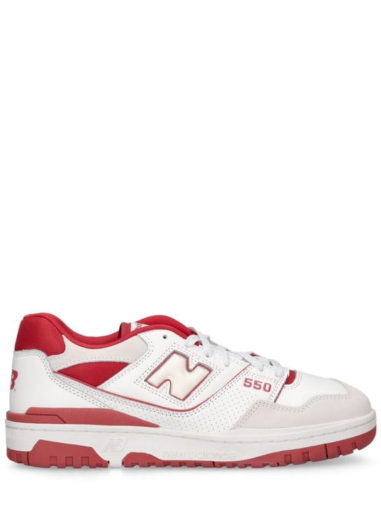 New Balance: Sneakers 550 - Blanco/Rojo - women_0 | Luisa Via Roma