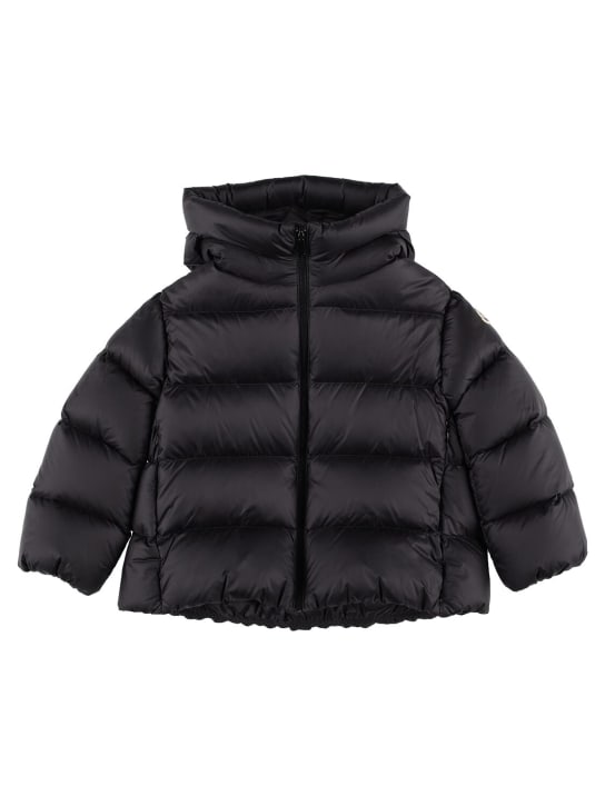 Moncler: Irina nylon down jacket - Black - kids-girls_0 | Luisa Via Roma