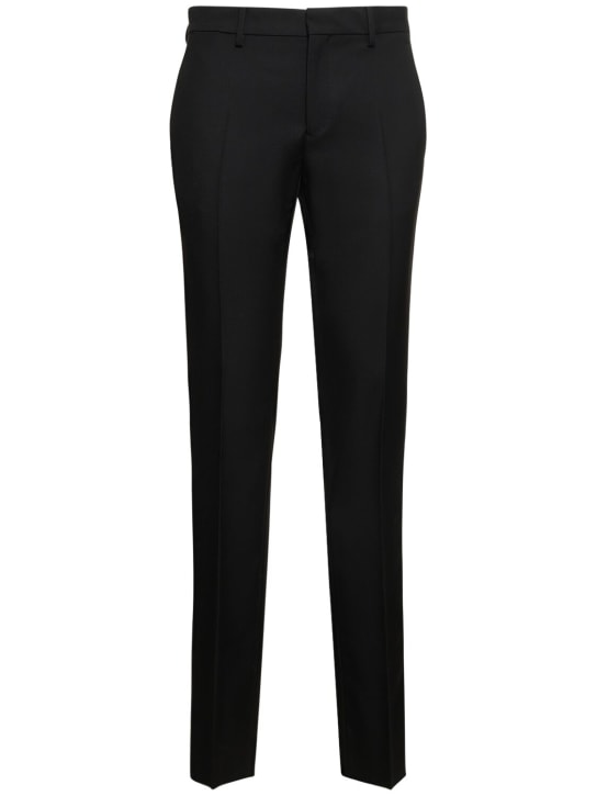 Versace: Pantalones formales de lana - Negro - men_0 | Luisa Via Roma
