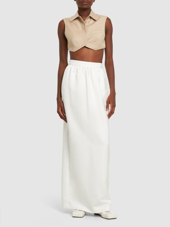 Weworewhat: Falda midi de satén - Blanco - women_1 | Luisa Via Roma