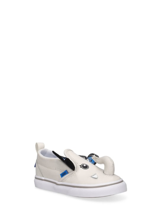 Vans: Sneakers slip-on Elephant in pelle - Grigio Chiaro - kids-girls_2 | Luisa Via Roma