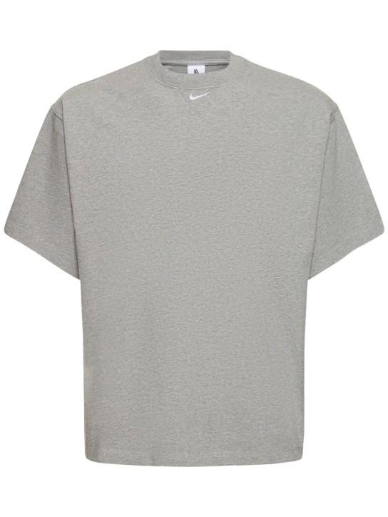 Nike: Solo Swoosh heavy cotton t-shirt - Dk Grey Heather - men_0 | Luisa Via Roma