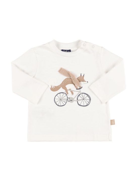 Il Gufo: T-shirt in jersey di cotone con stampa - Bianco - kids-boys_0 | Luisa Via Roma