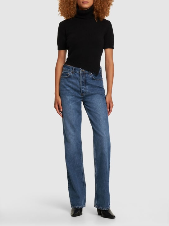ANINE BING: Jeans rectos con cintura alta - women_1 | Luisa Via Roma