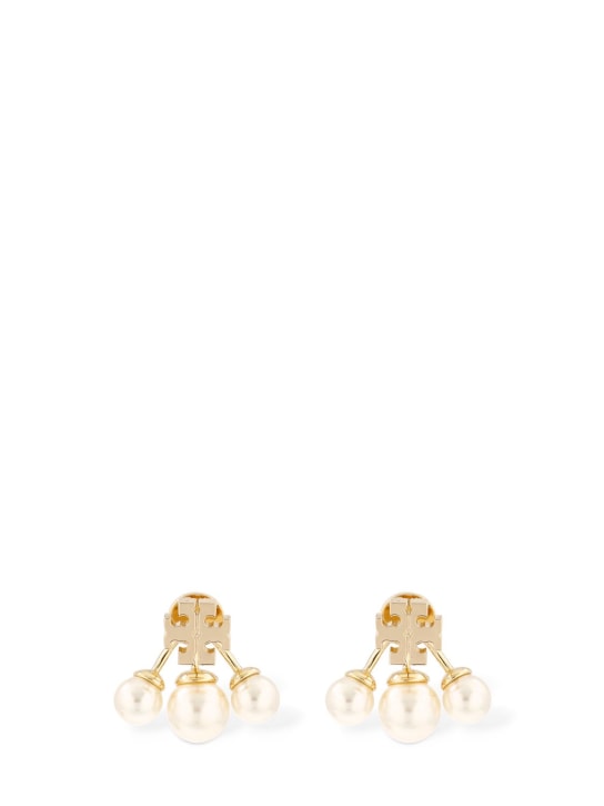 9ct gold chanel earrings pearl