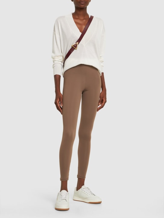 The Andamane: Leggings Holly ‘80s in jersey stretch - Marrone - women_1 | Luisa Via Roma