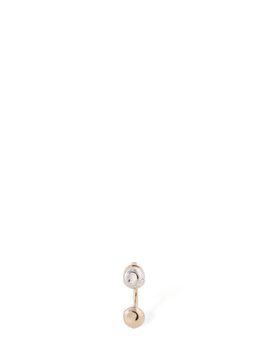 DoDo: Pepita 9kt & silver mono earring - Rose Gold/Silver - men_0 | Luisa Via Roma