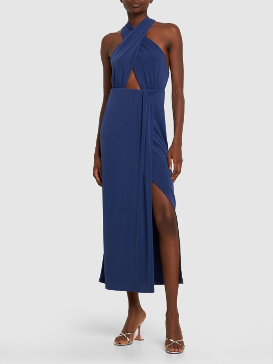 The Andamane: Langes Kleid aus Jersey „Maeva“ - Blau - women_1 | Luisa Via Roma