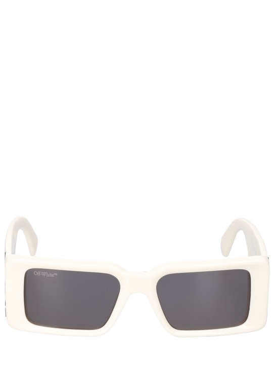 Off-White: Gafas de sol de acetato - Blanco - men_0 | Luisa Via Roma