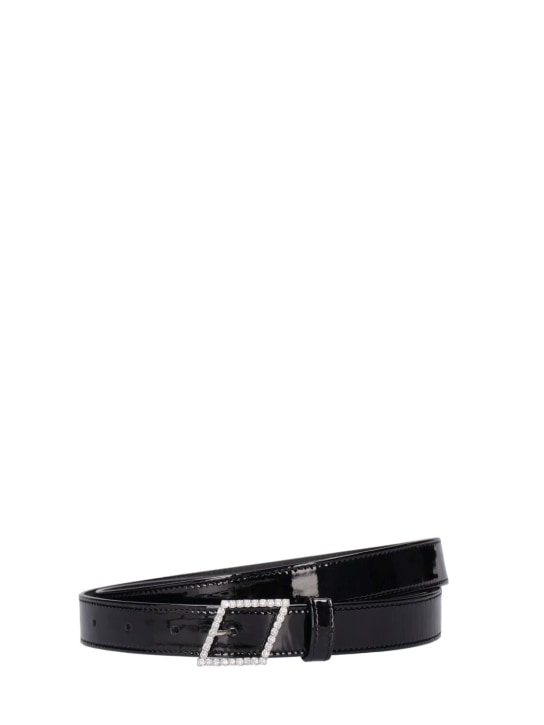 Alexandre Vauthier: Strass & leather belt - Black - women_0 | Luisa Via Roma