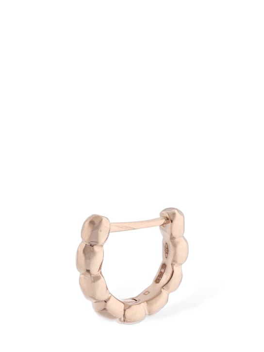 DoDo: 9kt Rose gold Granelli hoop mono earring - Rose Gold - men_3 | Luisa Via Roma