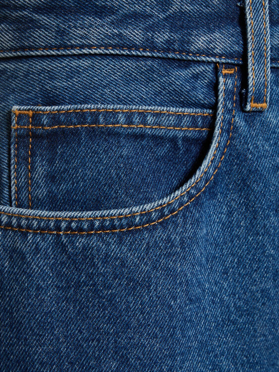 The Row: Jeans Morton in denim di cotone - Indigo - men_1 | Luisa Via Roma