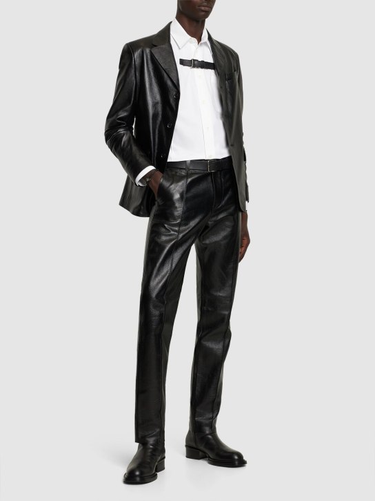 Versace: Informal厚重棉质府绸衬衫 - 白色 - men_1 | Luisa Via Roma