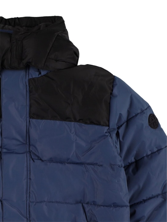 North Sails: Puffer jacket w/ logo print - Blue/Black - kids-boys_1 | Luisa Via Roma