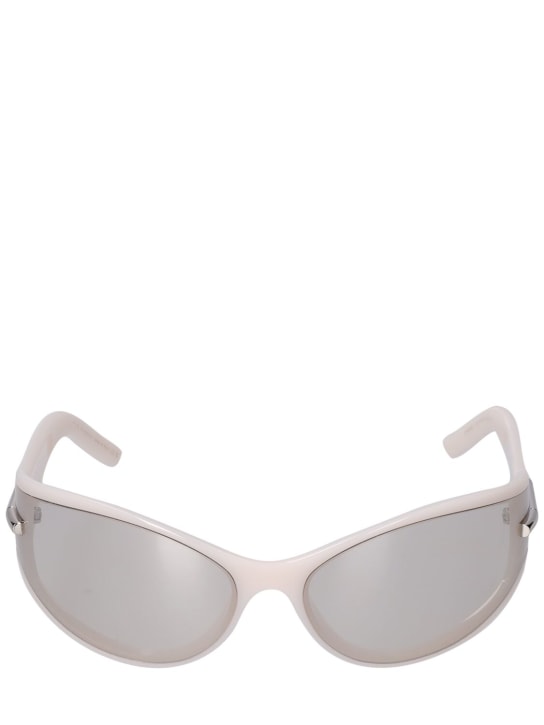 Givenchy: Givenchy mask sunglasses - White/Smoke - women_0 | Luisa Via Roma