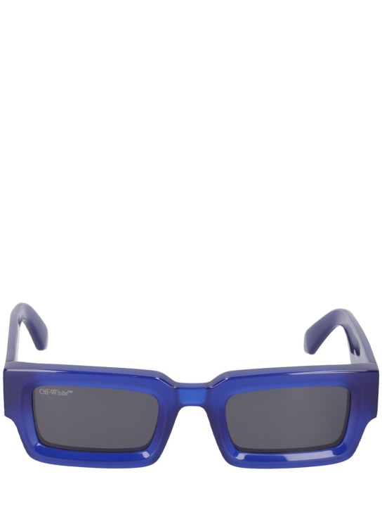 Off-White: Gafas de sol de acetato - Azul Oscuro - women_0 | Luisa Via Roma