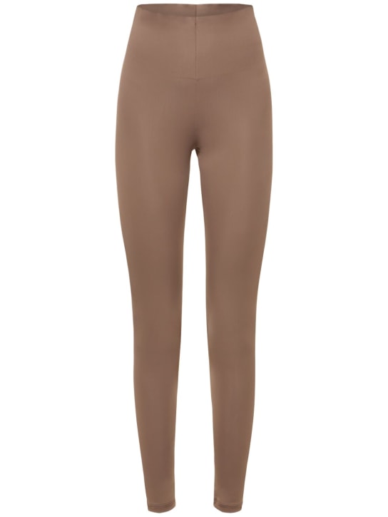 The Andamane: Leggings Holly ‘80s in jersey stretch - Marrone - women_0 | Luisa Via Roma