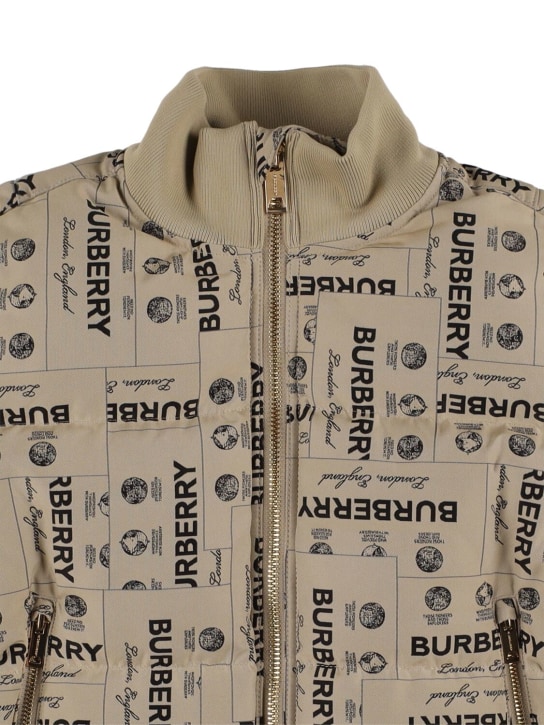 Burberry: Printed quilted nylon down jacket - Beige - kids-girls_1 | Luisa Via Roma