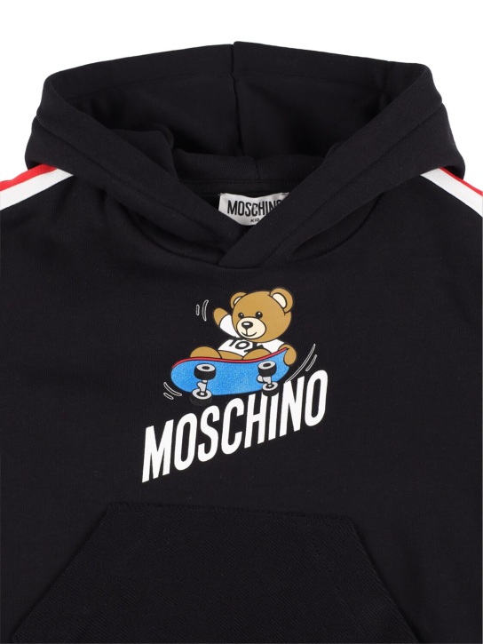 Moschino: Printed cotton hoodie & sweatpants - kids-boys_1 | Luisa Via Roma