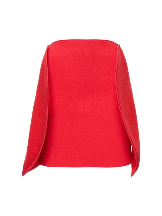 Victoria Beckham: Circle Panel mini Skirt - Red - women_0 | Luisa Via Roma
