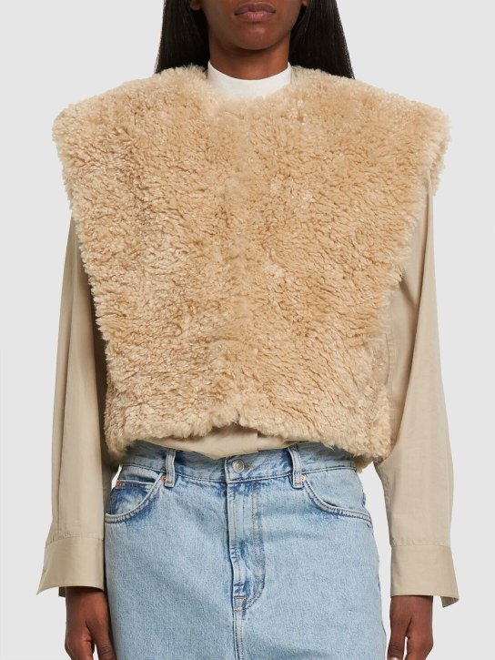 Gilet Franges Femme Free People - Cuir Suédé Multicolore - Taille M