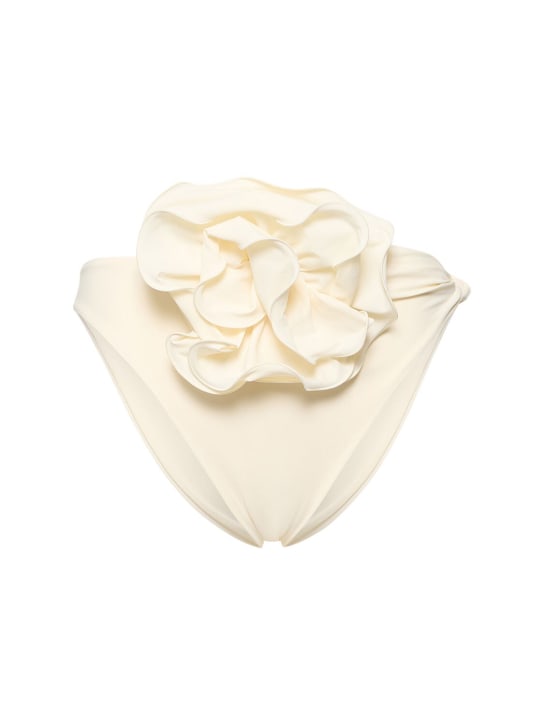 Magda Butrym: Flower jersey bikini bottoms - Cream - women_0 | Luisa Via Roma