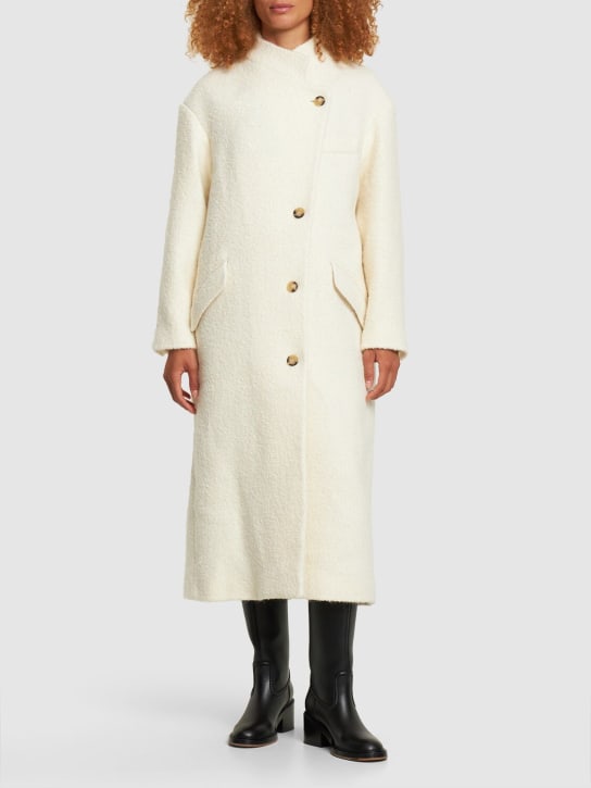 Marant Etoile: Sabine wool blend coat - Ecru - women_1 | Luisa Via Roma