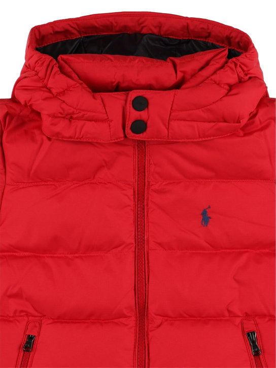 Polo Ralph Lauren: Nylon down jacket - Red - kids-girls_1 | Luisa Via Roma