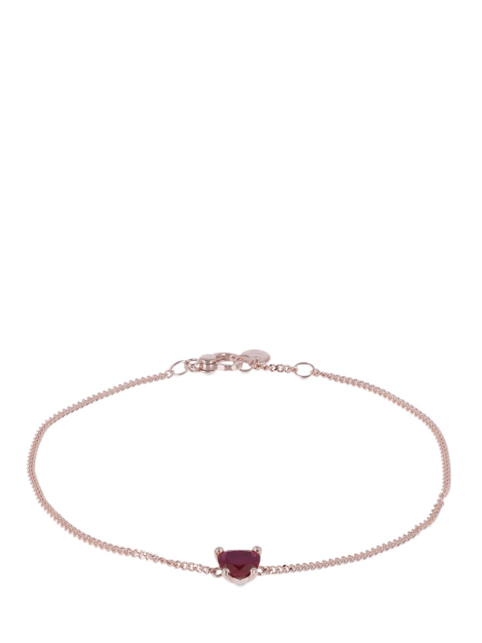 DoDo: 9kt Heart synthetic ruby bracelet - Gold/Fuchsia - women_0 | Luisa Via Roma