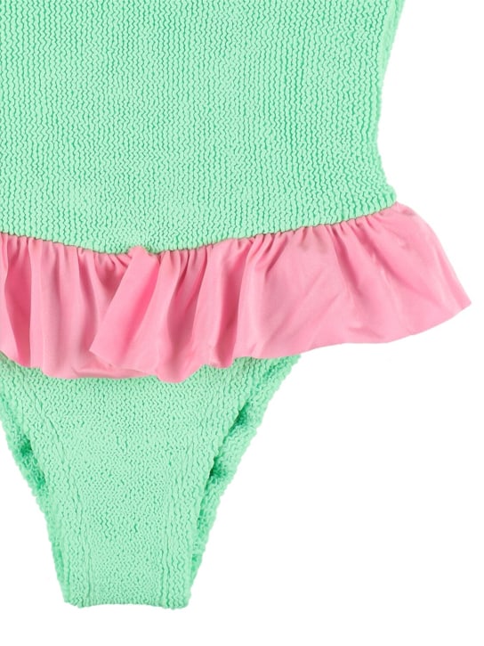 Hunza G: Seersucker bikini set w/ ruffles - kids-girls_1 | Luisa Via Roma