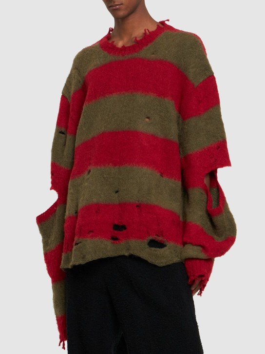 Doublet: Striped oversized alpaca blend sweater - men_2 | Luisa Via Roma