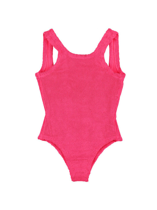 Hunza G: One piece Lycra swimsuit - Fuchsia - kids-girls_0 | Luisa Via Roma
