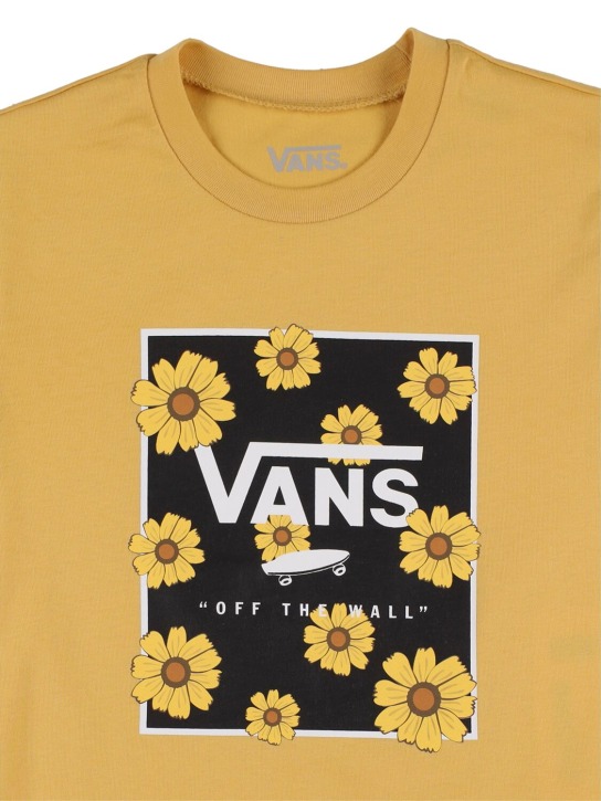 Vans: Logo print organic cotton t-shirt - Gelb - kids-girls_1 | Luisa Via Roma
