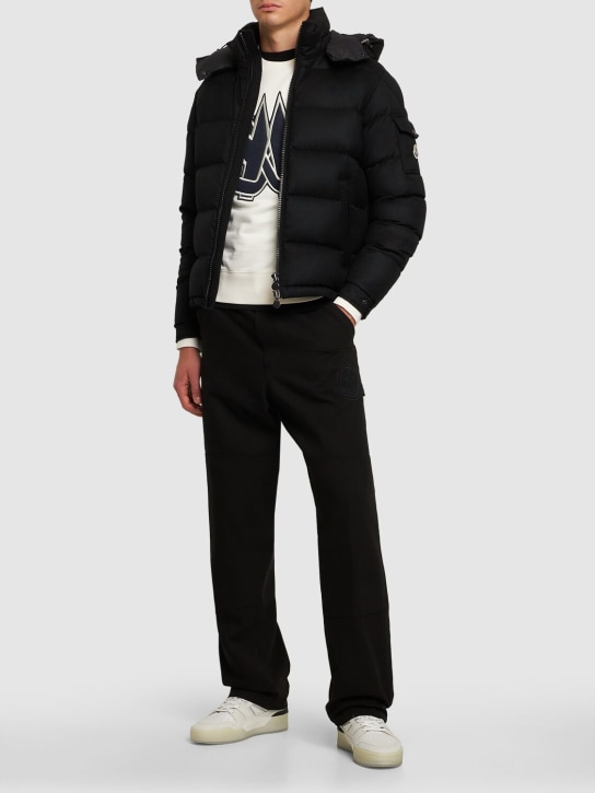 Moncler: Montgenevre 울 다운 재킷 - 블랙 - men_1 | Luisa Via Roma