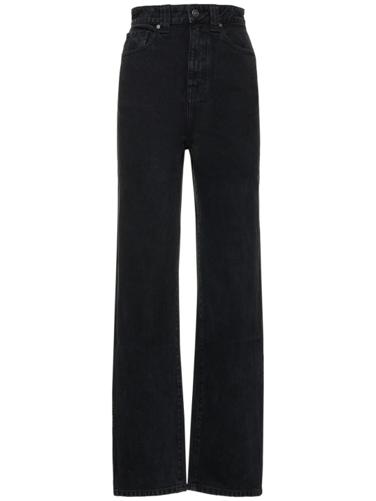 Khaite: Albi cotton denim straight jeans - Black - women_0 | Luisa Via Roma