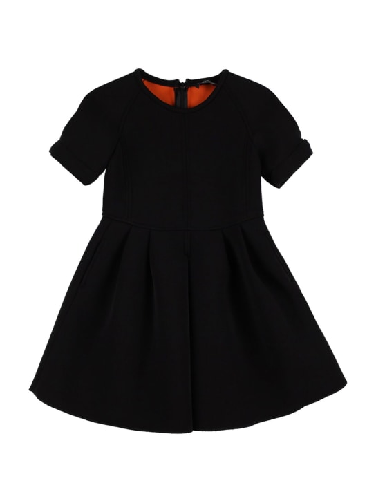 Monnalisa: Tech dress - Black/Brown - kids-girls_0 | Luisa Via Roma