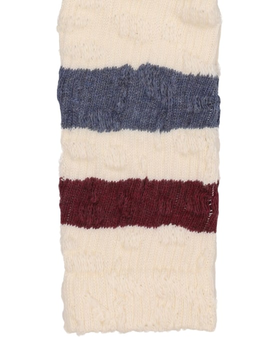 Golden Goose: Striped cotton blend socks - men_1 | Luisa Via Roma