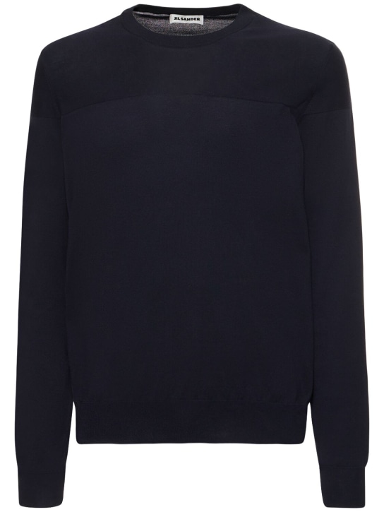 JIL SANDER MAN BLACK KNITWEAR - JIL SANDER - KNITWEAR